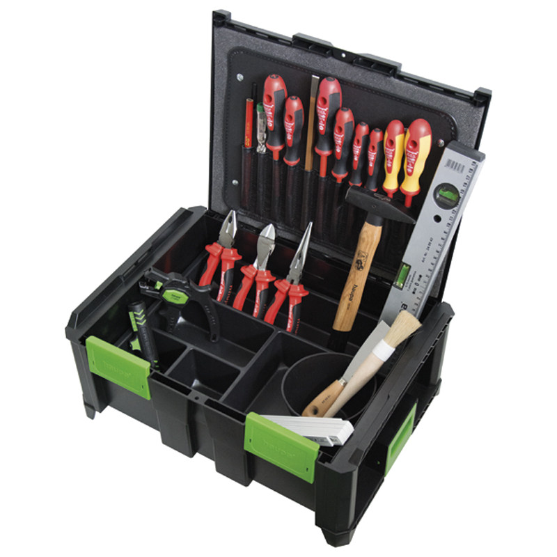 德國haupa 220608 SysCon M tool case set "Start VDE“ 系統工具箱電工工具套組